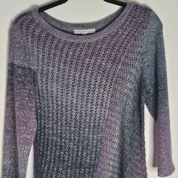 Cleo Gradient Asymmetrical Sweater XS Petite - Picture 2 of 8